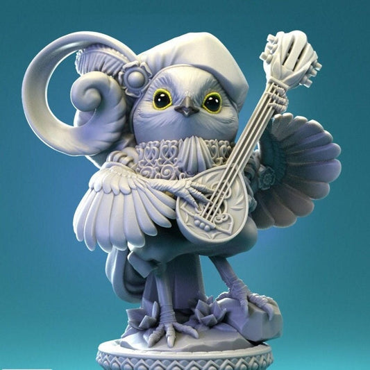Bird Bard Opolovnik | Pepunki Creatures | UNPAINTED Miniature in Resin