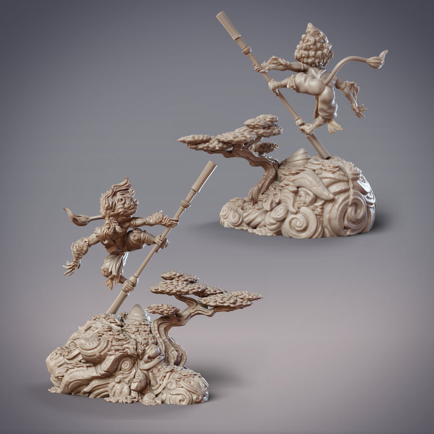 Monkey Warrior | Saeno, Sarugami Zuijin | CobraMode | UNPAINTED Miniature in Resin