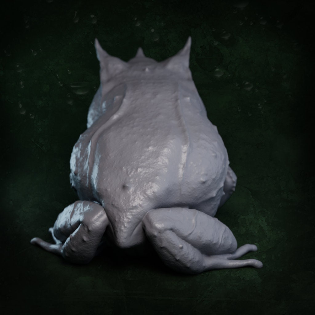 Malayan Horned Frog | Megophrys Nasuta | Hellbender Museum | UNPAINTED Miniature in Resin