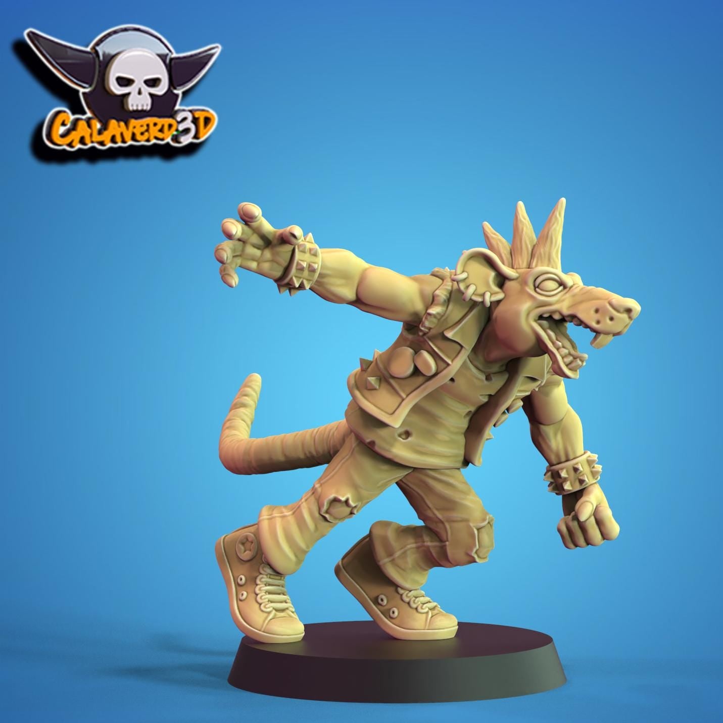 Punk Rats Fantasy Football Team | Calaverd3D | UNPAINTED Miniature in Resin