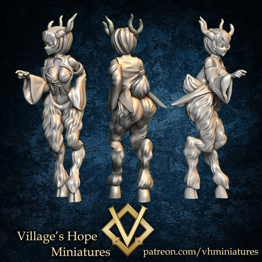 Satyr Girl Monster Girl | Village's Hope Miniatures | UNPAINTED Miniature in Resin