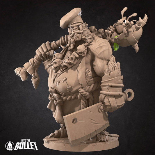 Ogre Chef (2 versions) | Bite the Bullet | UNPAINTED Miniature in Resin