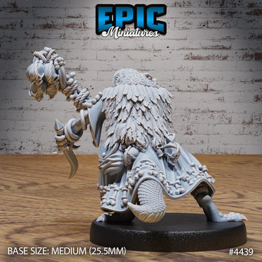 Serpent Folk Shaman | Snake Soldier | Sand Dune Reptile | Desert Monster Encounter | Epic Miniatures | UNPAINTED Miniature in Resin