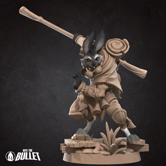 Harengon Monk | Bite the Bullet | UNPAINTED Miniature in Resin