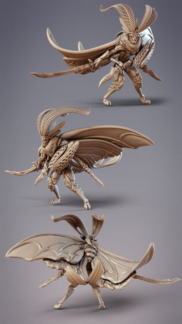 Mothfolk Swordsman | Fidelium Hunters | CobraMode | UNPAINTED Miniature in Resin