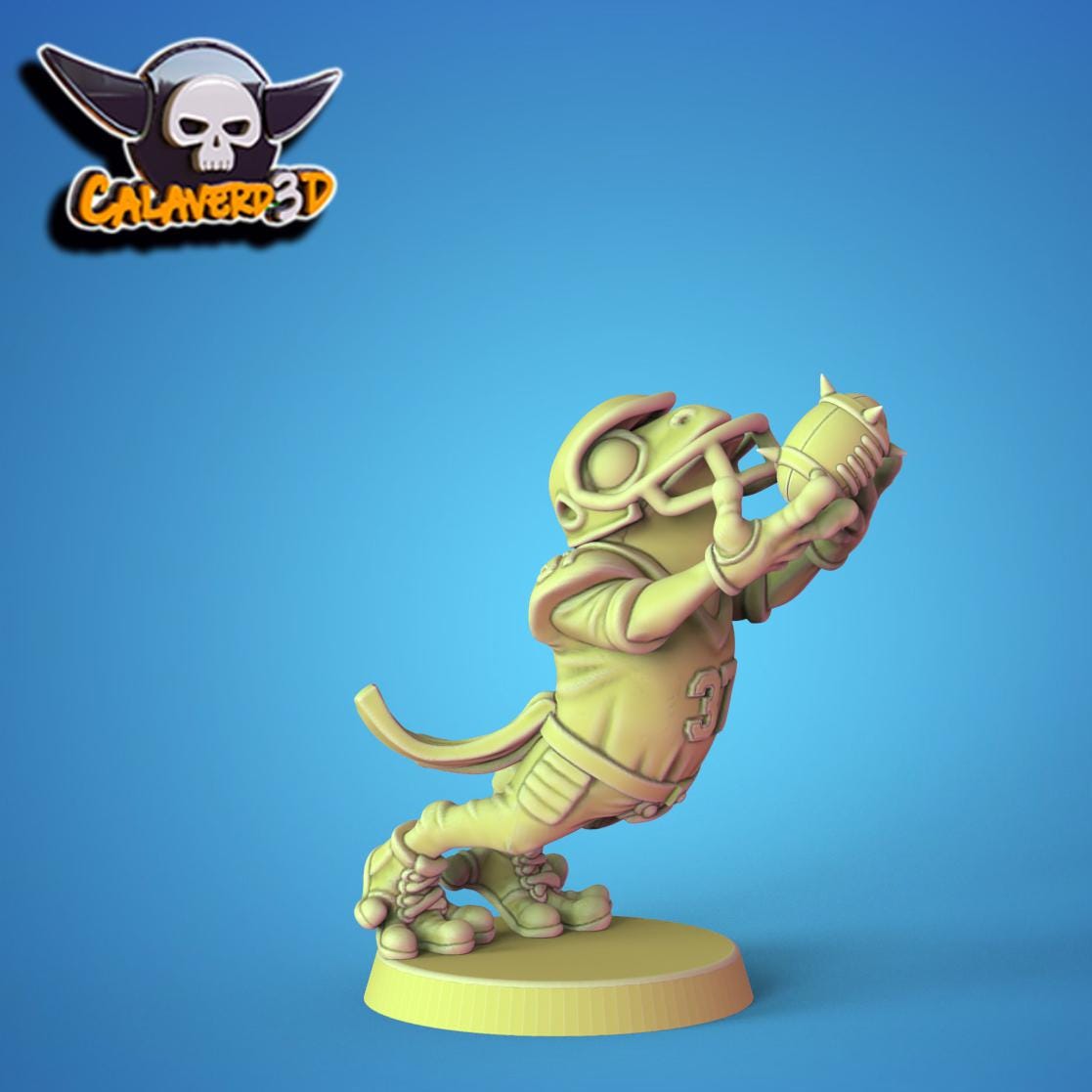 NFFL (National Frog Football League) Fantasy Football Team | Calaverd3D | UNPAINTED Miniature in Resin
