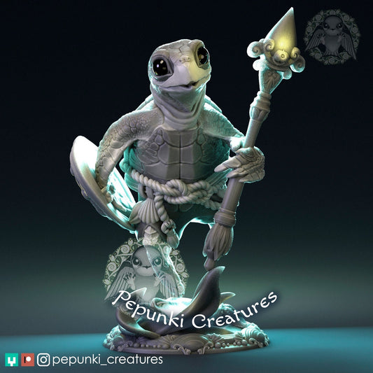 Sea Turtle Guard | Pepunki Creatures | UNPAINTED Miniature in Resin