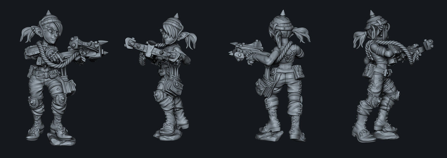 Tshuk, Female Goblin Sharpshooter | Ronin Arts Workshop | UNPAINTED Miniature in Resin