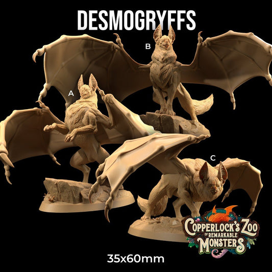 Desmogryffs (3 versions) | Copperlock's Zoo | Dragon Trapper's Lodge | UNPAINTED Miniature in Resin