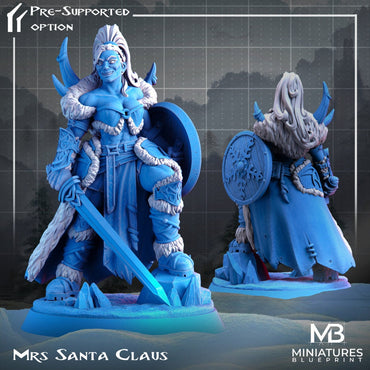 Mr. & Mrs. Santa Claus | Miniatures Blueprint | UNPAINTED Miniature in Resin