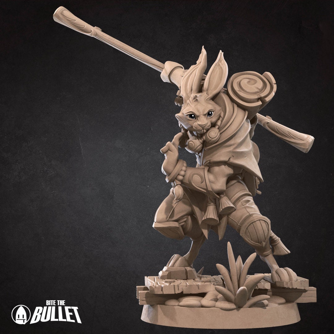 Harengon Monk | Bite the Bullet | UNPAINTED Miniature in Resin
