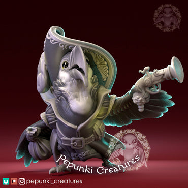 Toucan Bird Pirate | Pepunki Creatures | UNPAINTED Miniature in Resin