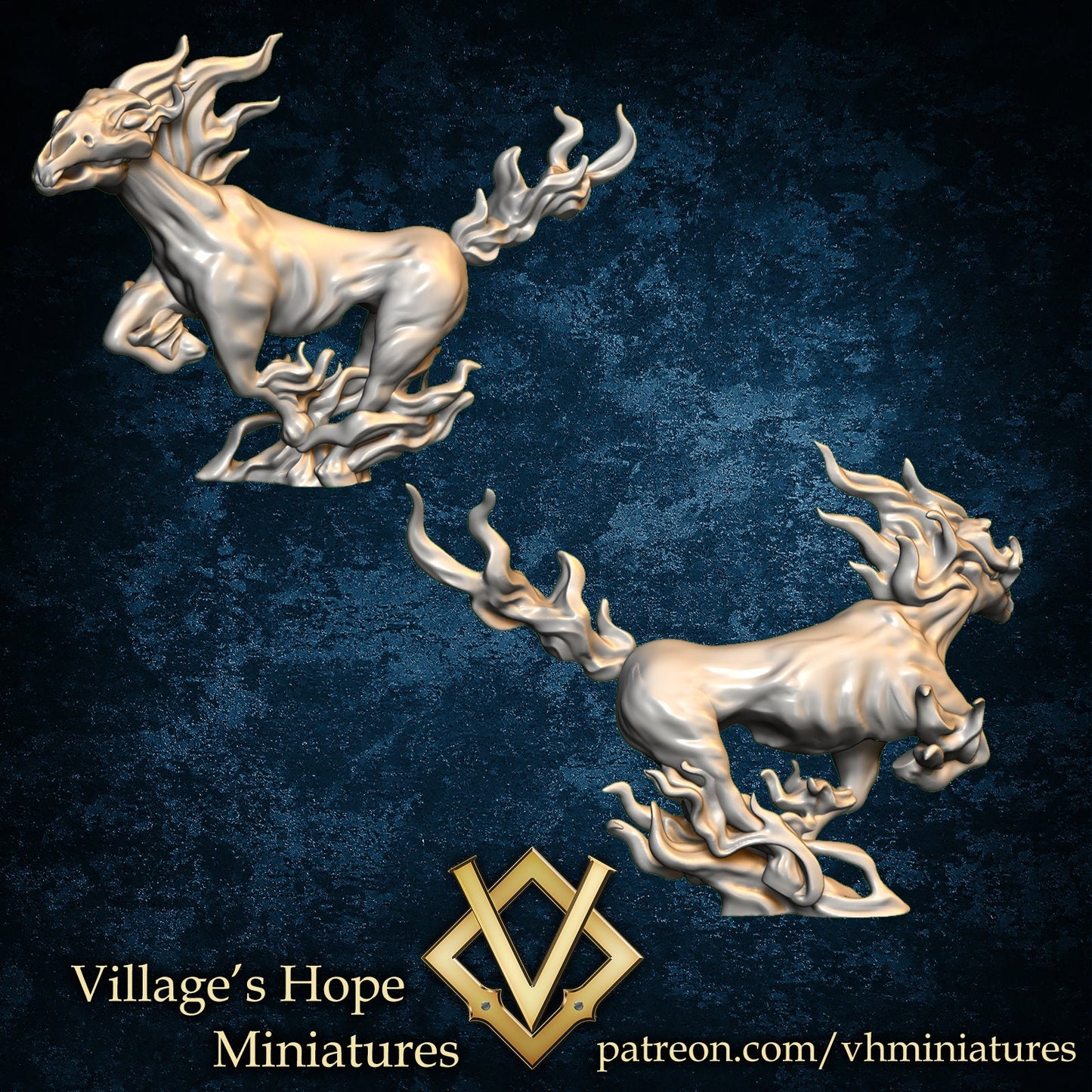 Dullahan with Nightmare Horse Monster Girl | Village's Hope Miniatures | UNPAINTED Miniature in Resin