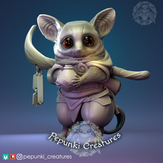 Bush Baby Monk (Galago) | Pepunki Creatures | UNPAINTED Miniature in Resin