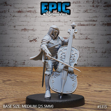 Vagabond Bard Set | Village Musician | Bass Player | Epic Miniatures | UNPAINTED Miniature in Resin