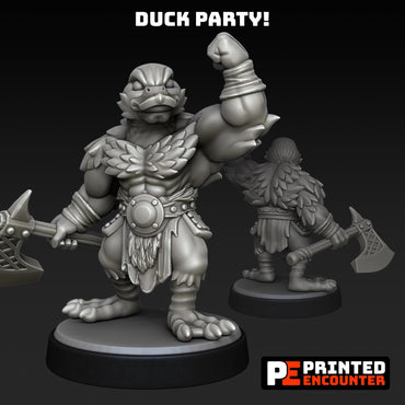 Duck Party (10 characters) | Printed Encounter | UNPAINTED Miniature in Resin