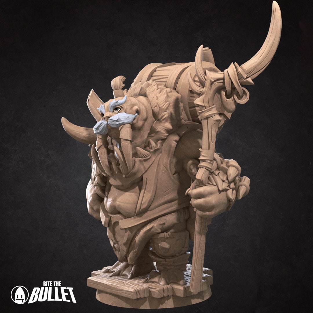 Walrus Mead Vendor (2 versions) | Bite the Bullet | UNPAINTED Miniature in Resin