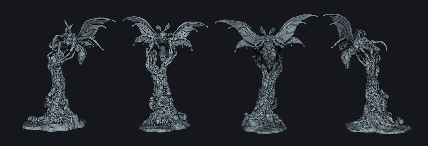 Radiant Matron | Giant Moth with Grubs | Ronin Arts Workshop | UNPAINTED Miniature in Resin