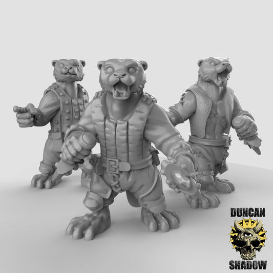 Band of Otters with Daggers (Set of 3) - Duncan Shadow