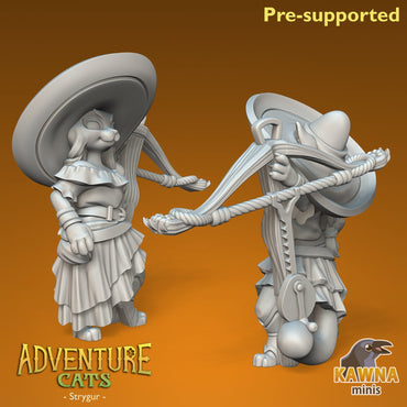 Strygur Ranger Cat - Female | Kawna | Adventure Cats | UNPAINTED Miniature in Resin