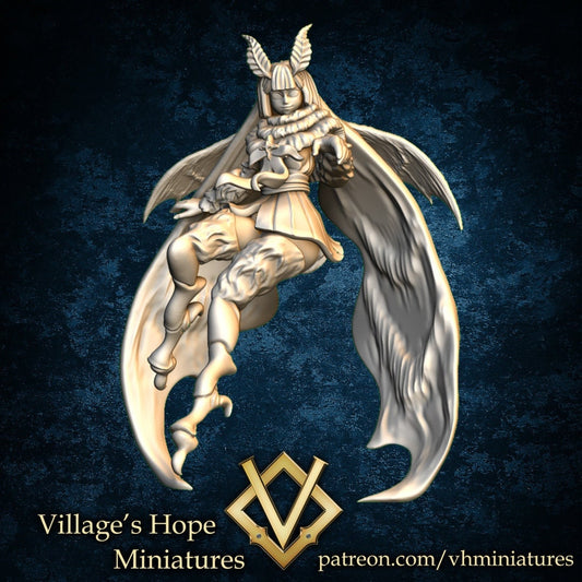 Moth Girl | Monster Girl | Village's Hope Miniatures | UNPAINTED Miniature in Resin