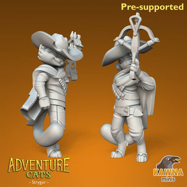 Strygur Ranger Cat - Male | Kawna | Adventure Cats | UNPAINTED Miniature in Resin