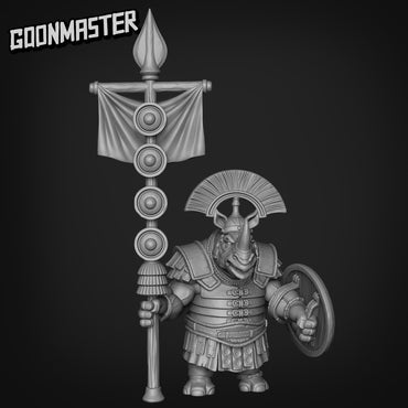 Raging Rhinos (5 poses) Lorica Segmentata - Goon Master | UNPAINTED Miniature in Resin