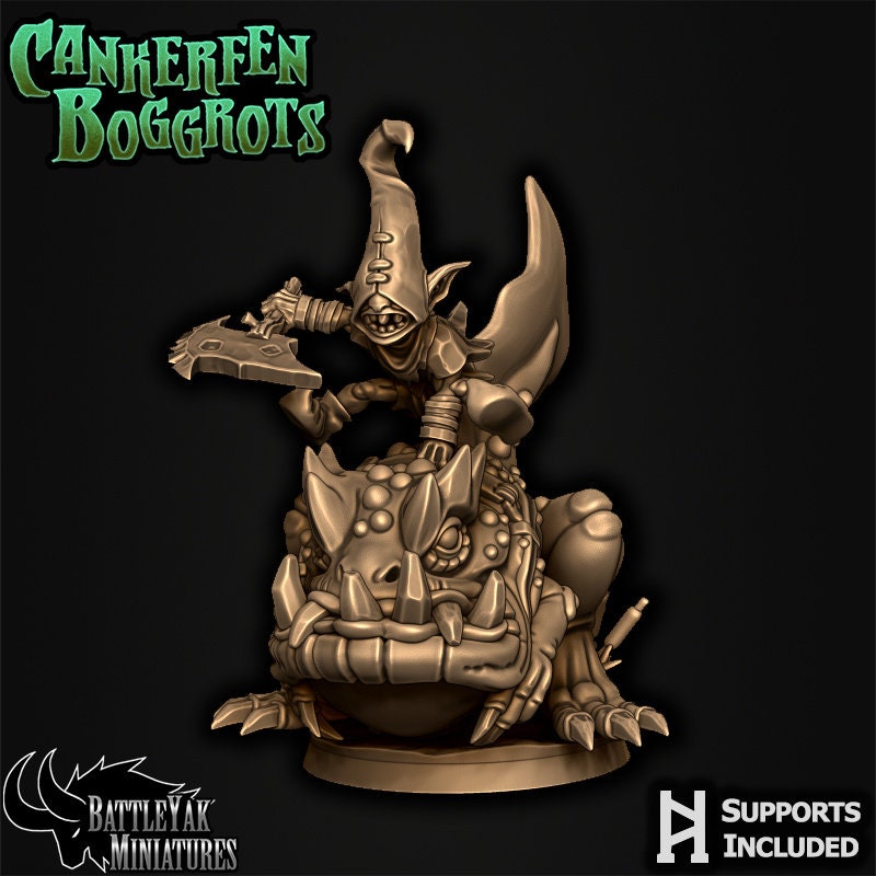 Murkmire Frogriders Pack (6 versions) | Battle Yak Miniatures are One Page Rules Compatible | UNPAINTED Miniature in Resin