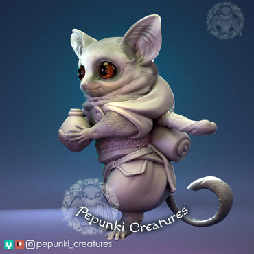 Bush Baby Monk (Galago) | Pepunki Creatures | UNPAINTED Miniature in Resin