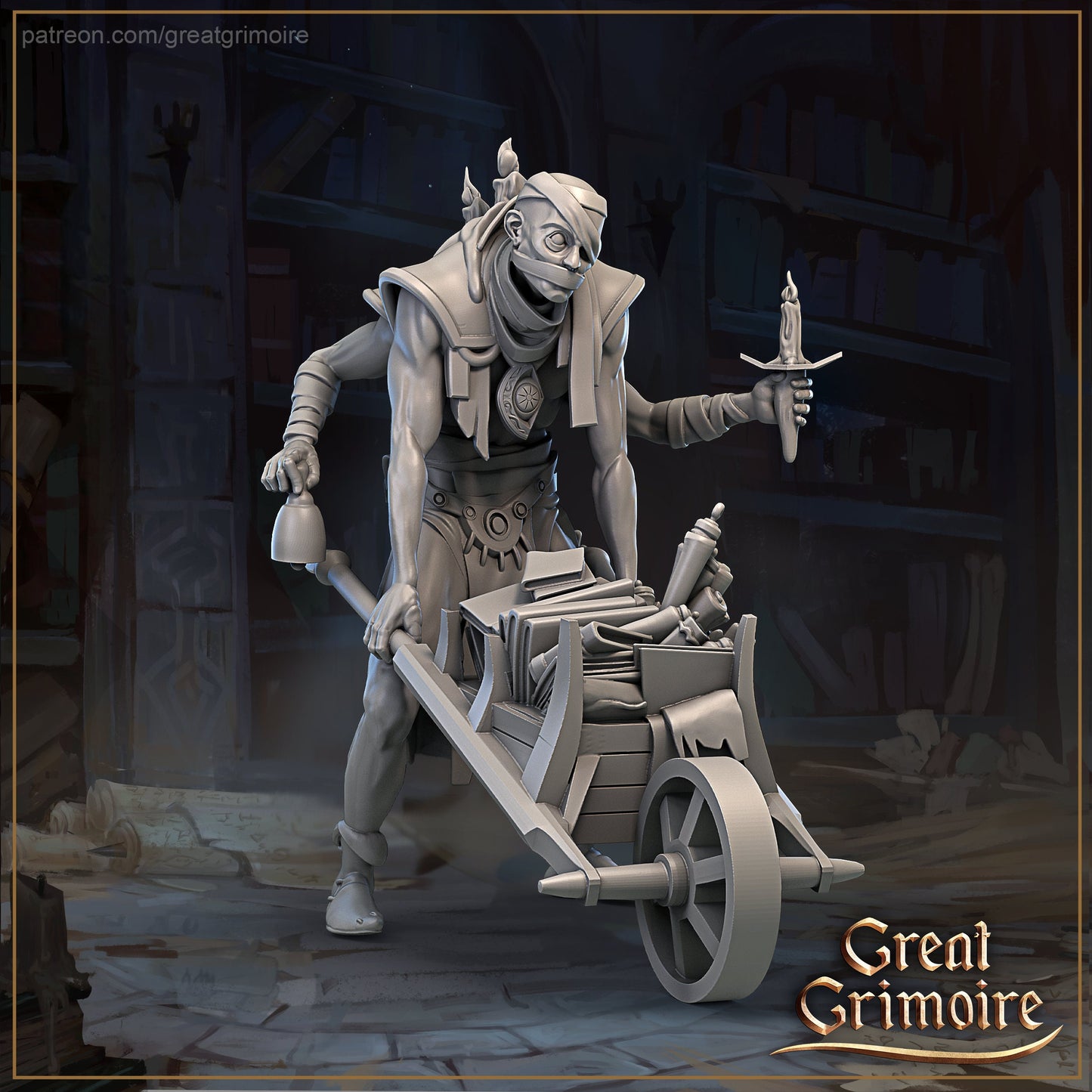 Keepers of the Secret Sand Library (3 versions) | Great Grimoire | UNPAINTED Miniature in Resin