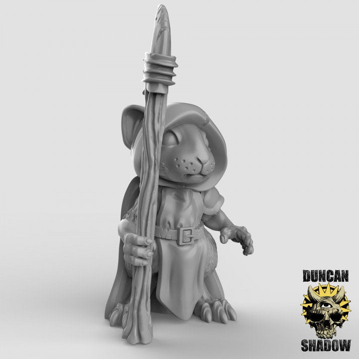 Mousle Rangers with Spears (Set of 3)| Duncan Shadow | UNPAINTED Miniature in Resin