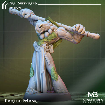 Tortle Monk | Miniatures Blueprint | UNPAINTED Miniature in Resin