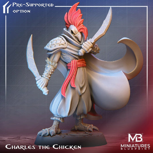 Charles the Chicken | Miniatures Blueprint | UNPAINTED Miniature in Resin