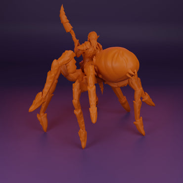 El'vior, Drider Lancer | Spider Man | Lavender Devilry | UNPAINTED Miniature in Resin