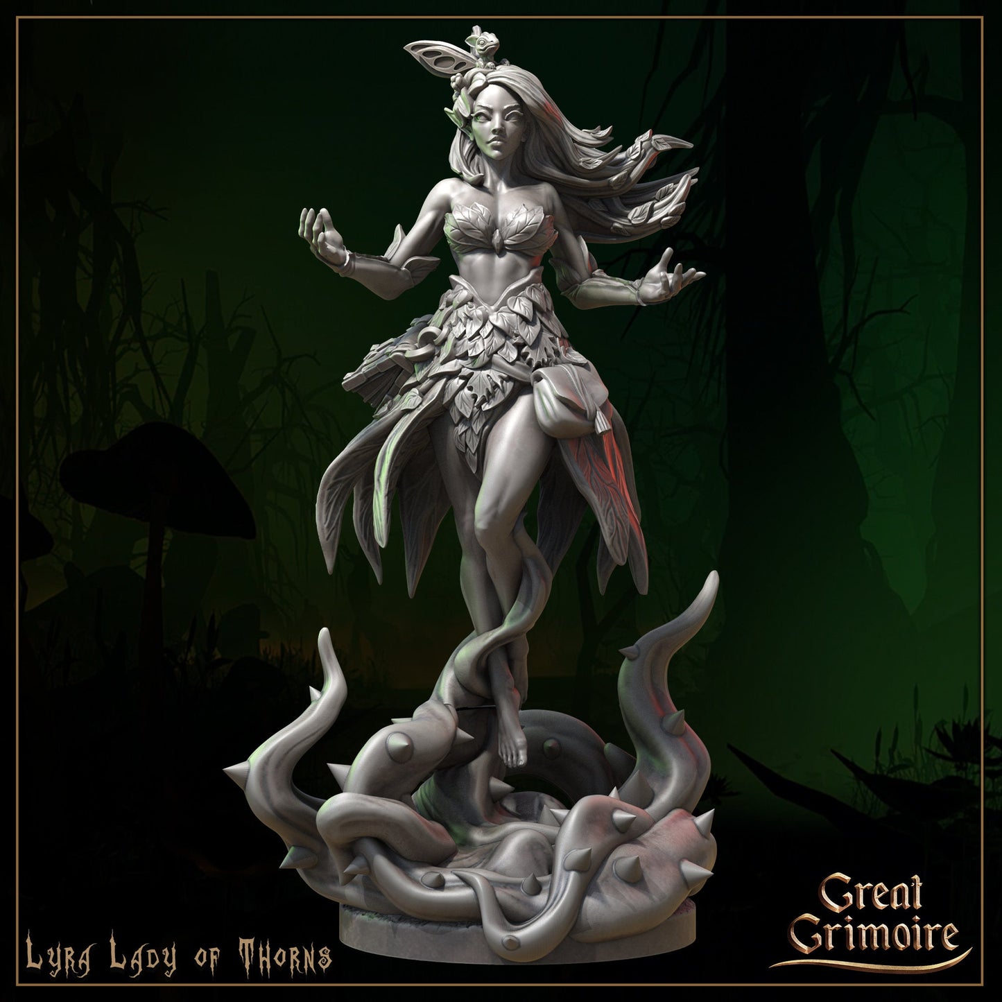 Lyra, Lady of Thorns | Great Grimoire | UNPAINTED Miniature in Resin