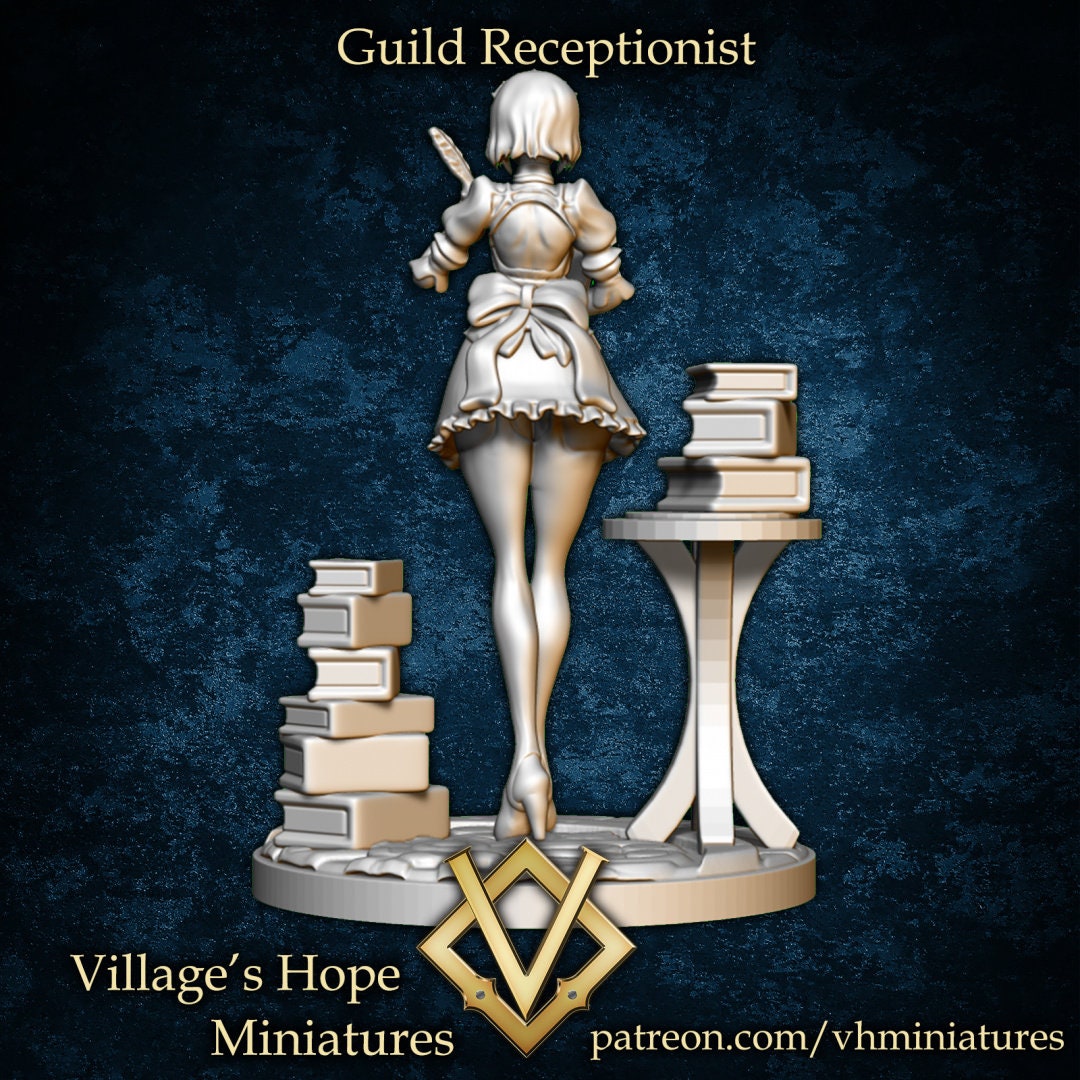 Guild Receptionist | Village's Hope Miniatures | UNPAINTED Miniature in Resin