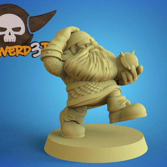 Big Headed Dwarfs Fantasy Football Team | Calaverd3D | UNPAINTED Miniature in Resin