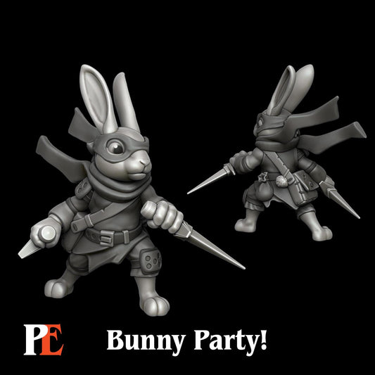 Bunny Rogue | Bunny Party | Printed Encounters | UNPAINTED Miniature in Resin