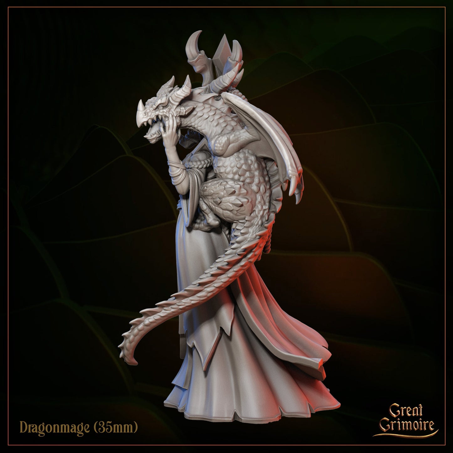 Dragonmage | Great Grimoire | UNPAINTED Miniature in Resin
