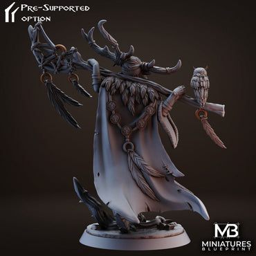 Drelia Elf Druid | Miniatures Blueprint | UNPAINTED Miniature in Resin