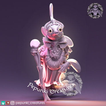 Seahorse Sorceress | Pepunki Creatures | UNPAINTED Miniature in Resin