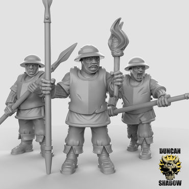 Town Guard (Set of 3) 5 Variations| Duncan Shadow | UNPAINTED Miniature in Resin