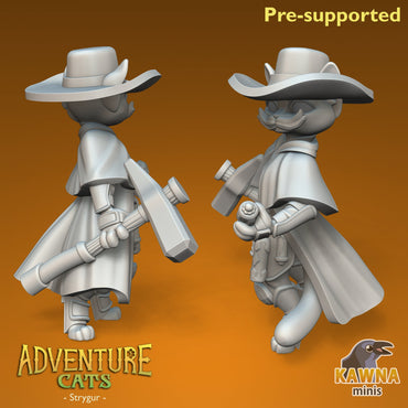 Strygur Cleric Cat - Male | Kawna | Adventure Cats | UNPAINTED Miniature in Resin