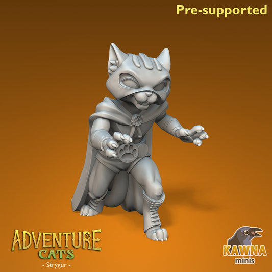 Strygur Barbarian Cat - Male | Kawna | Adventure Cats | UNPAINTED Miniature in Resin