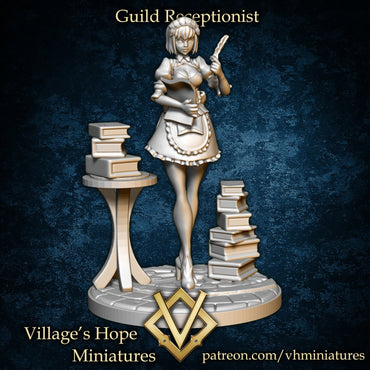 Guild Receptionist | Village's Hope Miniatures | UNPAINTED Miniature in Resin