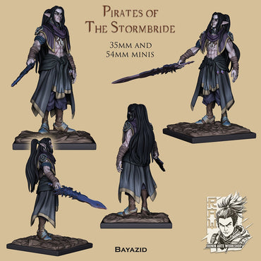 Pirate Bayazid, Elven Corsair | Ronin Arts Workshop | UNPAINTED Miniature in Resin