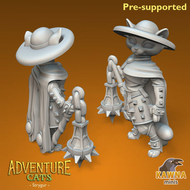 Strygur Cleric Cat - Female | Kawna | Adventure Cats | UNPAINTED Miniature in Resin