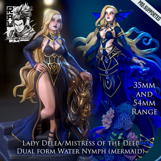 Delea, Shapeshifting Mermaid Infiltrator | Ronin Arts Workshop | UNPAINTED Miniature in Resin