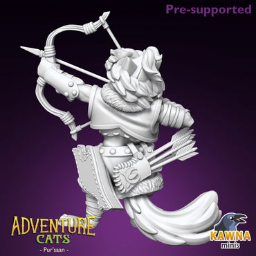 Pur'saan Ranger - Female | Kawna | Adventure Cats | UNPAINTED Miniature in Resin