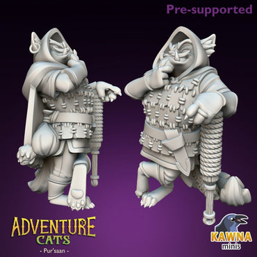 Pur'saan Rogue - Male | Kawna | Adventure Cats | UNPAINTED Miniature in Resin